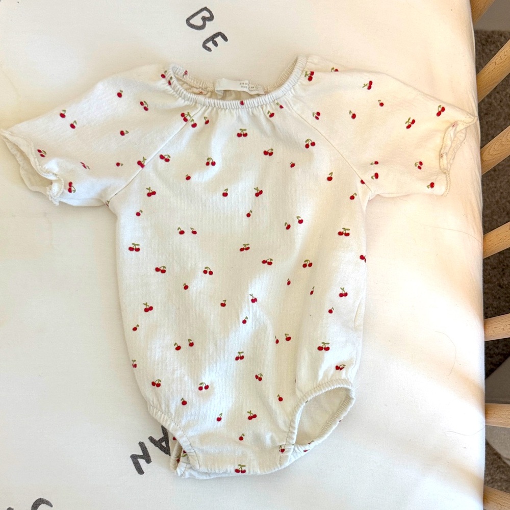 Zara Cherry Print Baby Onesie 3-6M